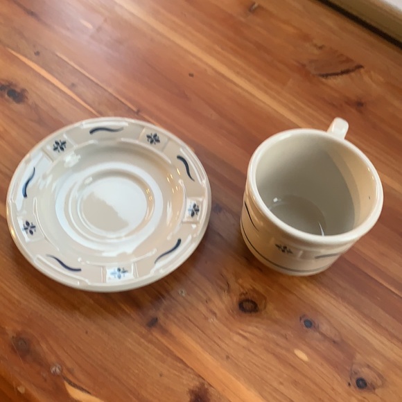 Longaberger pottery cup & saucer set - Picture 4 of 6